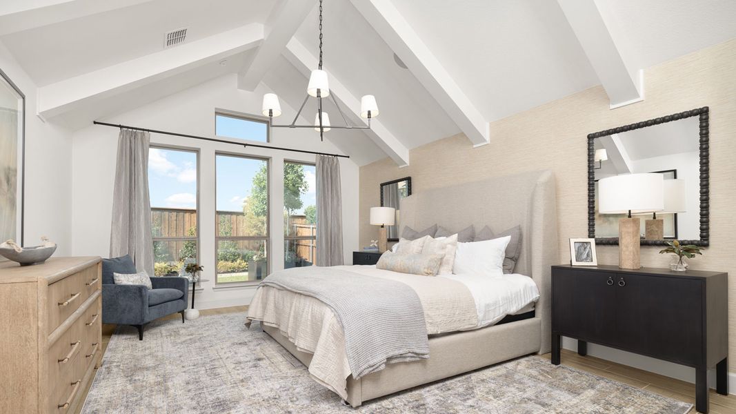 Furnished interior in a model home at Trinity Falls 50' in McKinney (Image 5).