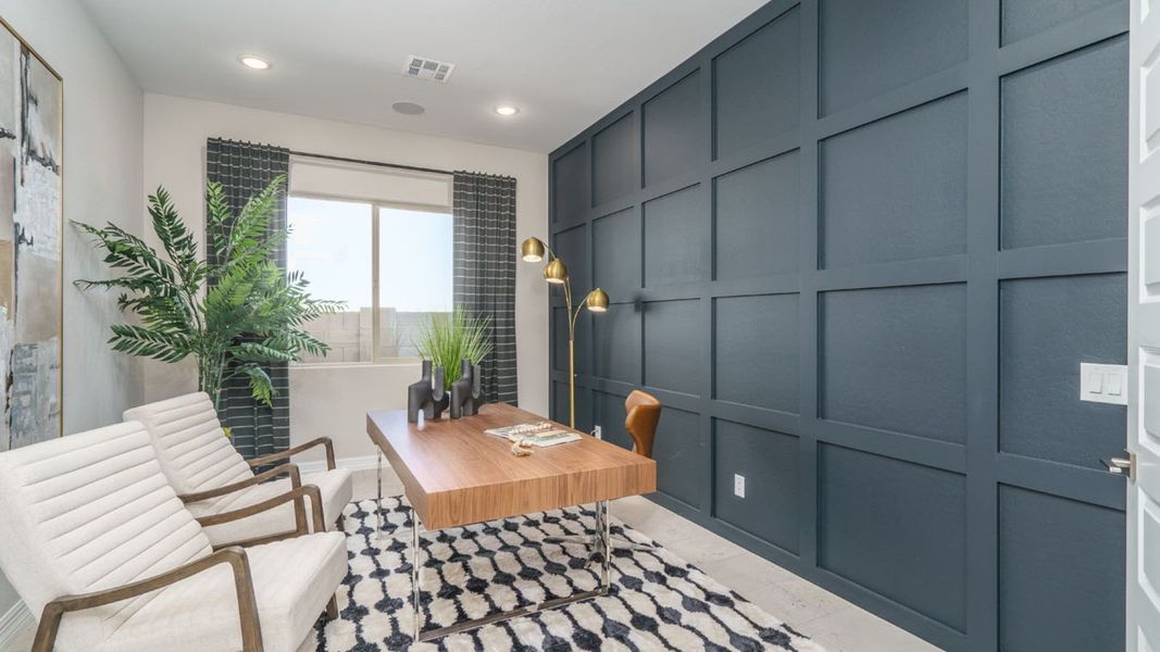 Furnished interior in a model home at Harmony at Montecito in Estrella in Goodyear (Image 14).