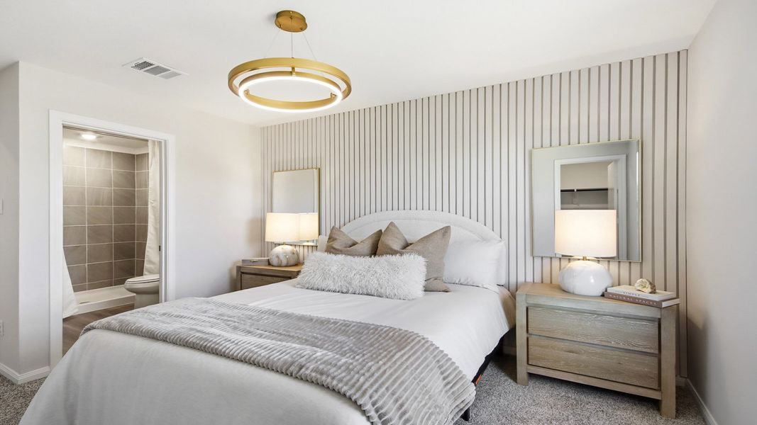 Furnished interior in a model home at Gemini in Splendora (Image 5).