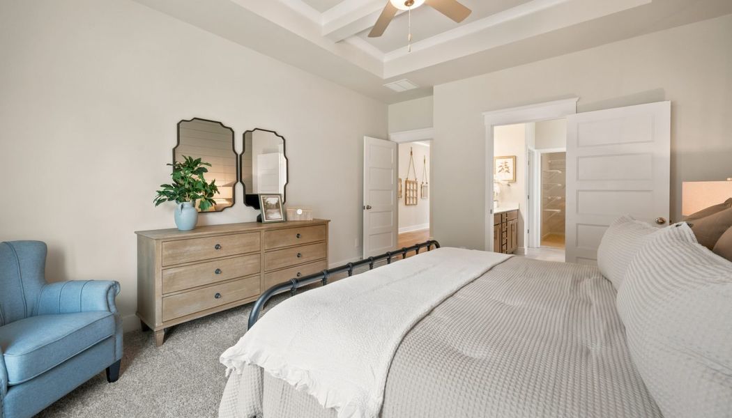 Furnished interior in a model home at Fowler Farms in Auburn (Image 65).