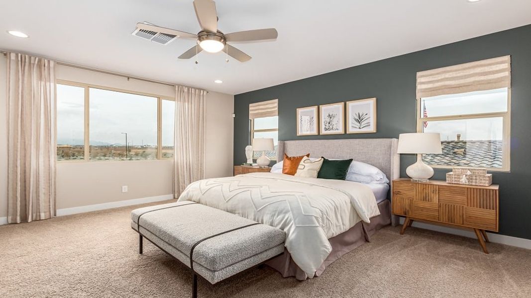 Furnished interior in a model home at Paradisi Encore Collection in Surprise (Image 7).