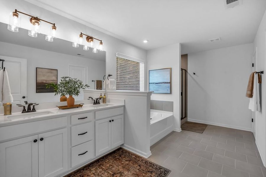 Furnished interior in a model home at The Overlook at Factory Shoals in Mableton (Image 33).