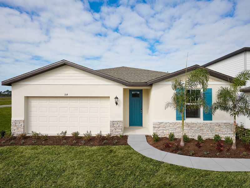 Front exterior of a home in the Magnolia Bay - Classic Series community, located in Nokomis, FL (Image 3). Front exterior of a home in the Magnolia Bay - Classic Series community, located in Nokomis, FL (Image 3).