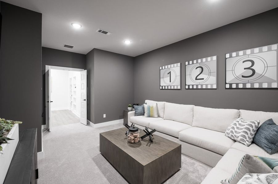 Furnished interior in a model home at Sienna 60’ in Missouri City (Image 30).