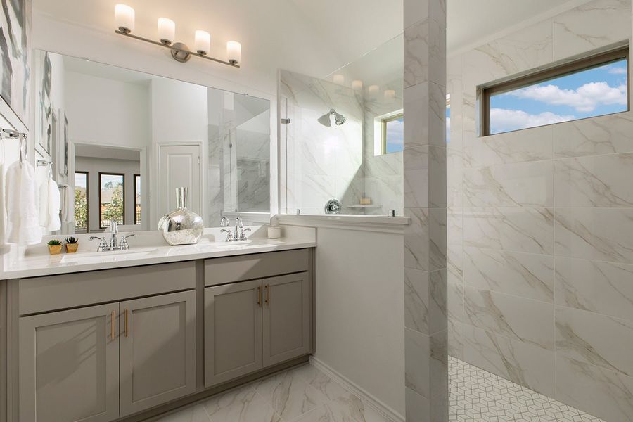 Furnished interior in a model home at The Meadows at Imperial Oaks in Conroe (Image 11).