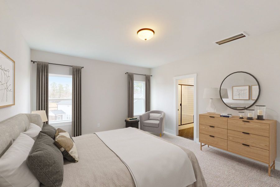 Furnished interior in a model home at Friendship Village in Apex (Image 14).