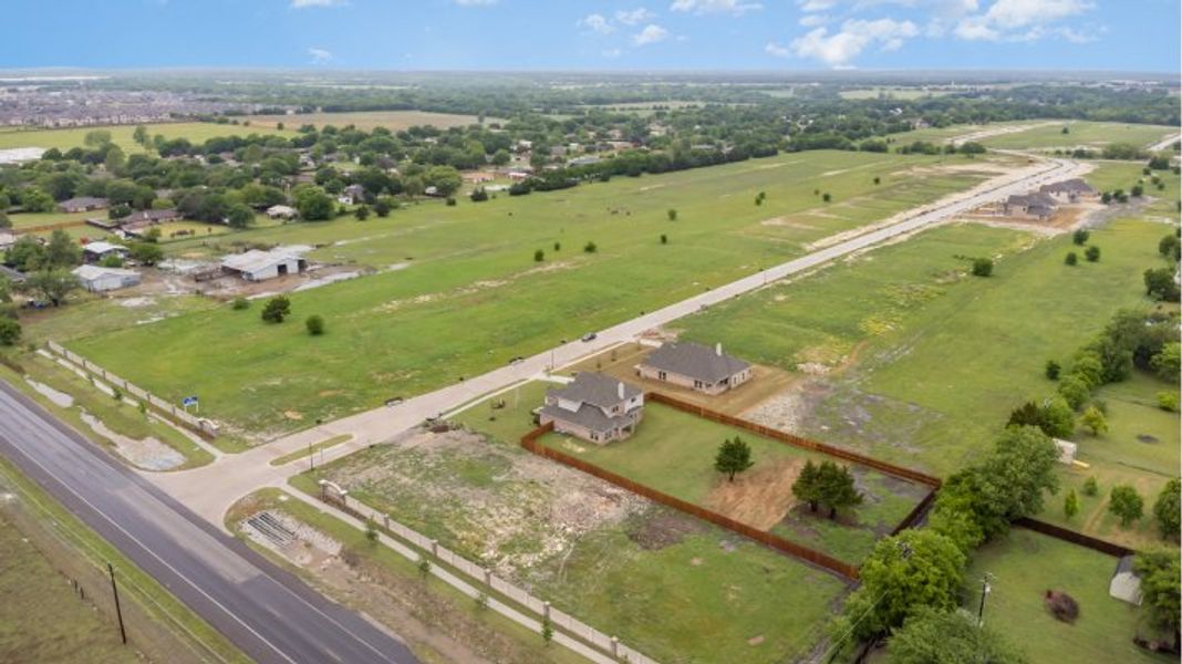 Aerial view of the Crystal Lake Estates community in Red Oak, TX, showing layout and nearby surroundings (Image 10). Aerial view of the Crystal Lake Estates community in Red Oak, TX, showing layout and nearby surroundings (Image 10).