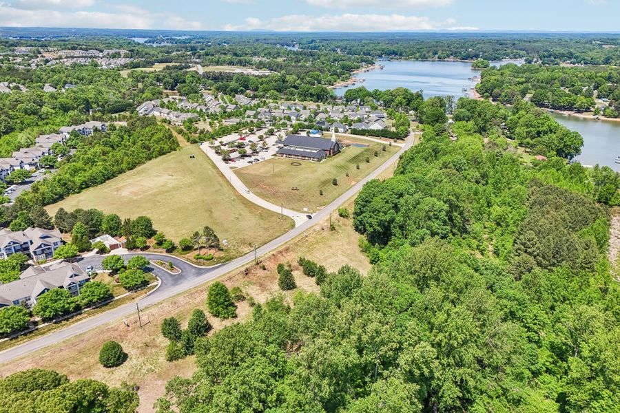 Aerial view of the Trillium Reserve at Lake Norman community in Mooresville, NC, showing layout and nearby surroundings (Image 13). Aerial view of the Trillium Reserve at Lake Norman community in Mooresville, NC, showing layout and nearby surroundings (Image 13).