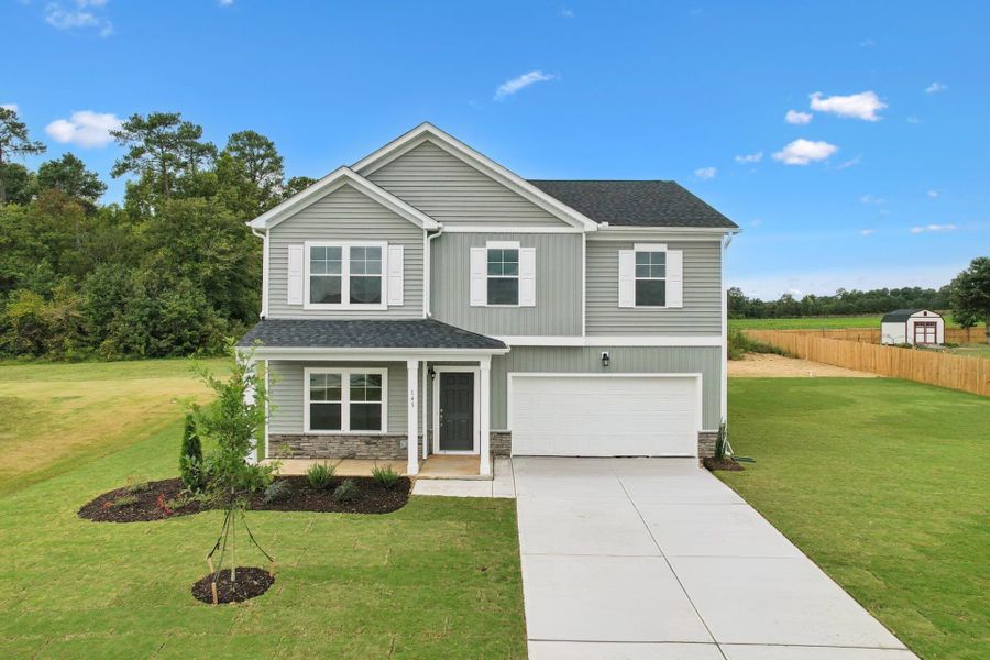 Front exterior of a home in the Oak Meadow community, located in Angier, NC (Image 3). Front exterior of a home in the Oak Meadow community, located in Angier, NC (Image 3).