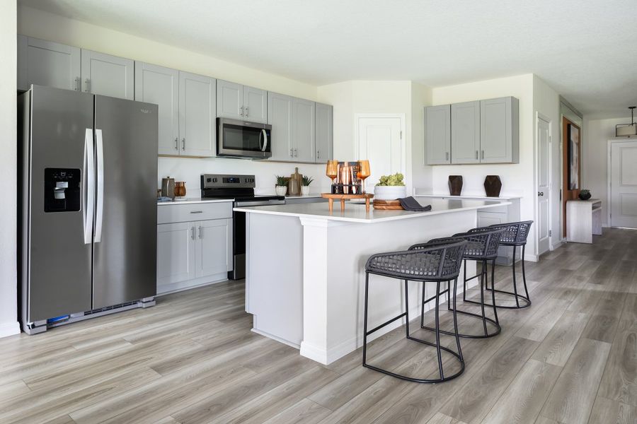 Furnished interior in a model home at Crosswinds in Haines City (Image 7).