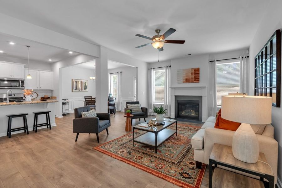 Furnished interior in a model home at Park Center Pointe in Austell (Image 23).
