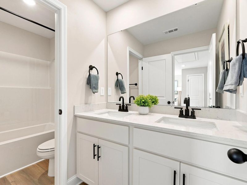 Furnished interior in a model home at Bailey Park in Fayetteville (Image 39).