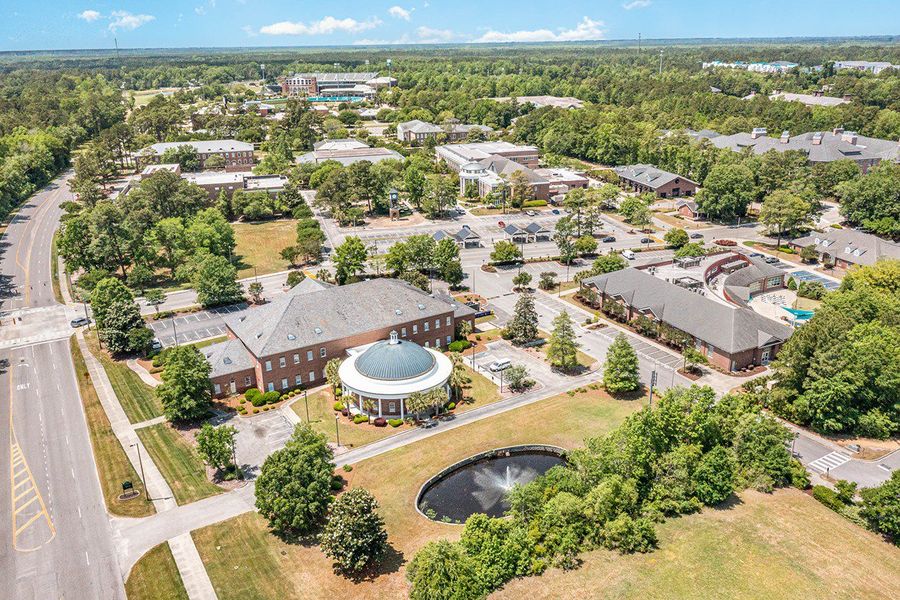 Aerial view of the Ridgefield community in Conway, SC, showing layout and nearby surroundings (Image 17).