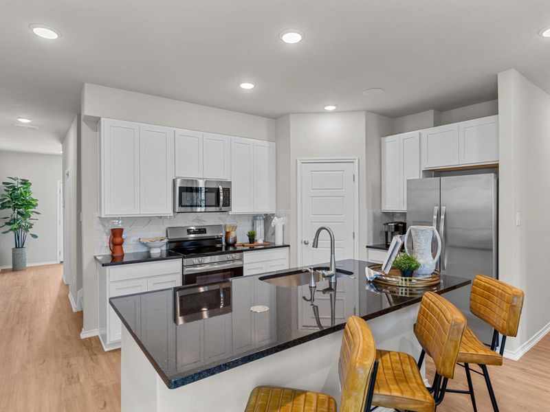 Furnished interior in a model home at Applewhite Meadows in San Antonio (Image 4).