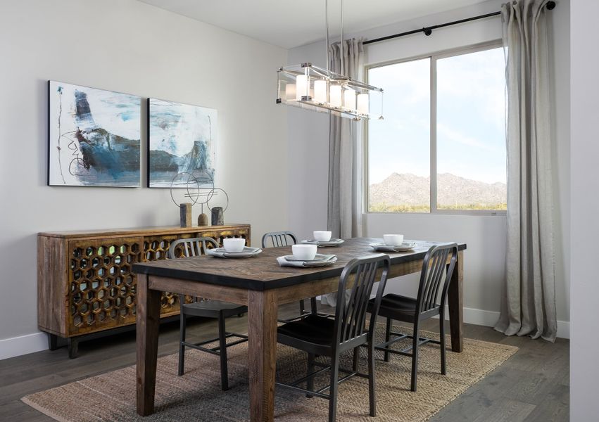 Furnished interior in a model home at Estrella Crossing in Laveen (Image 5).