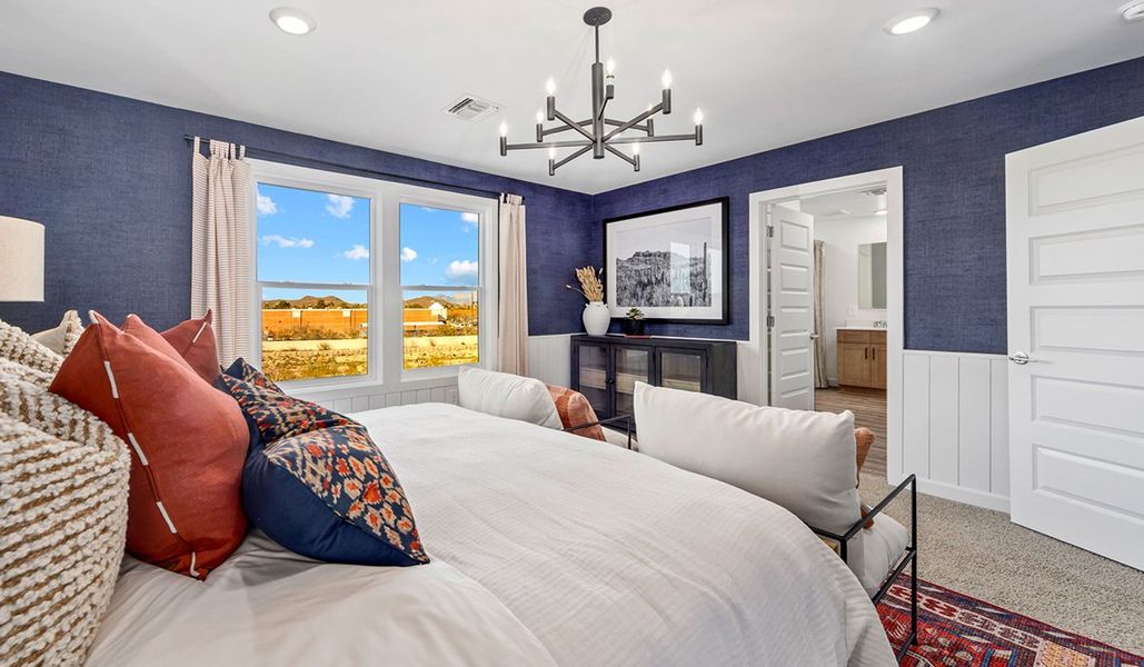 Furnished interior in a model home at Redford Estates in Tucson (Image 26).