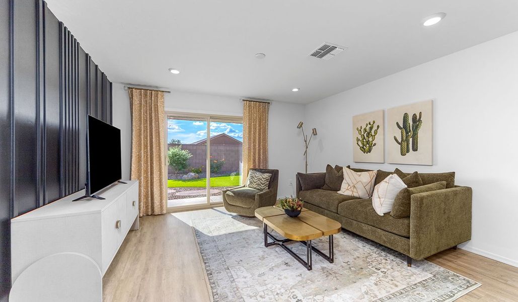Furnished interior in a model home at Solterra in Green Valley (Image 12).