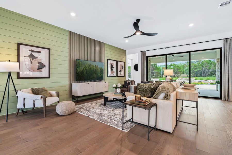 Furnished interior in a model home at Caliterra in Dripping Springs (Image 21). Furnished interior in a model home at Caliterra in Dripping Springs (Image 21).