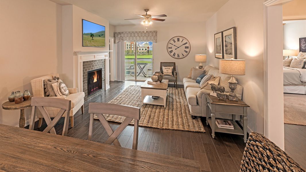 Furnished interior in a model home at Gatherings® at Twin Creeks in Allen (Image 9).