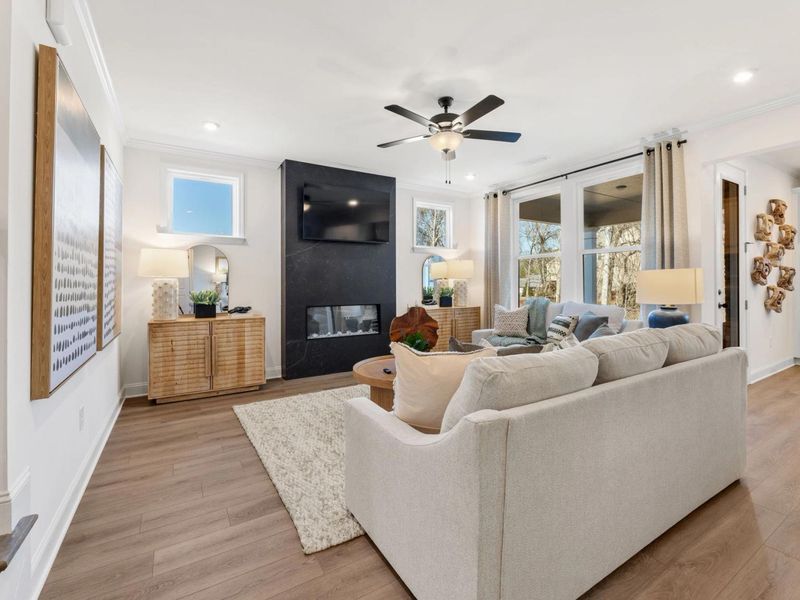 Furnished interior in a model home at Fern Hollow in Buford (Image 4).