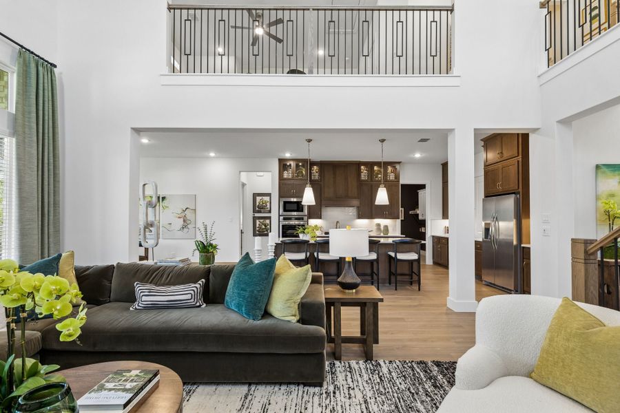 Furnished interior in a model home at Rainwater Crossing in Celina (Image 12). Furnished interior in a model home at Rainwater Crossing in Celina (Image 12).