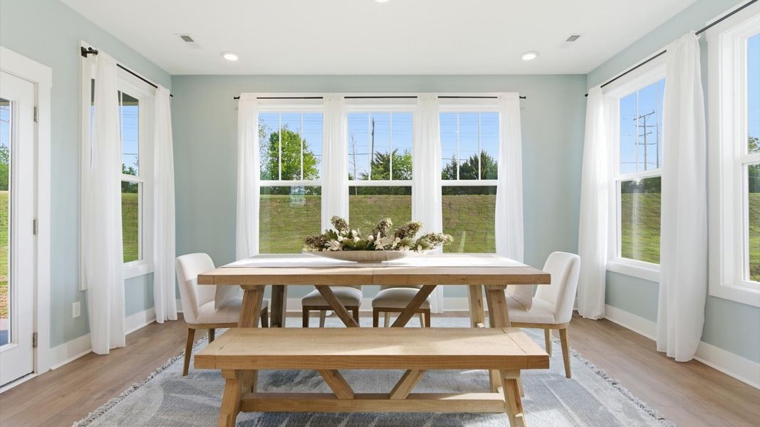 Furnished interior in a model home at Benjamin's Grove in Woodruff (Image 13).
