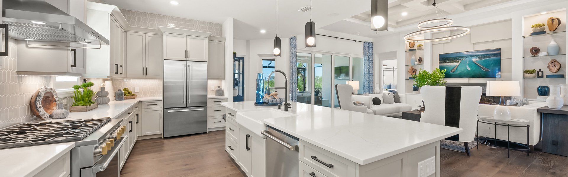 Furnished interior in a model home at Palmera at Wellen Park in Venice (Image 8).