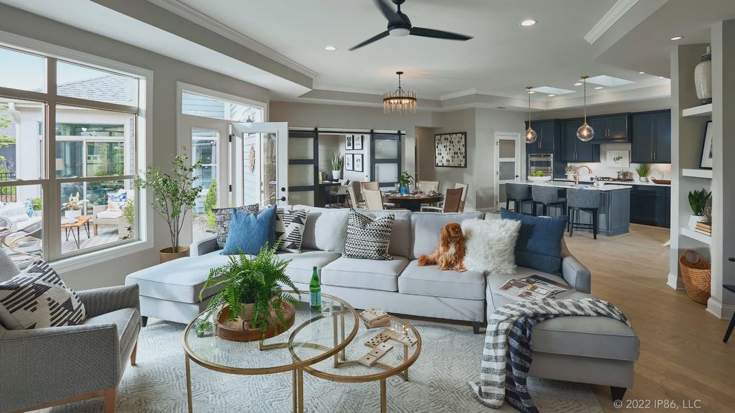 Furnished interior in a model home at The Courtyards at Walters Farm in Huntersville (Image 6). Furnished interior in a model home at The Courtyards at Walters Farm in Huntersville (Image 6).