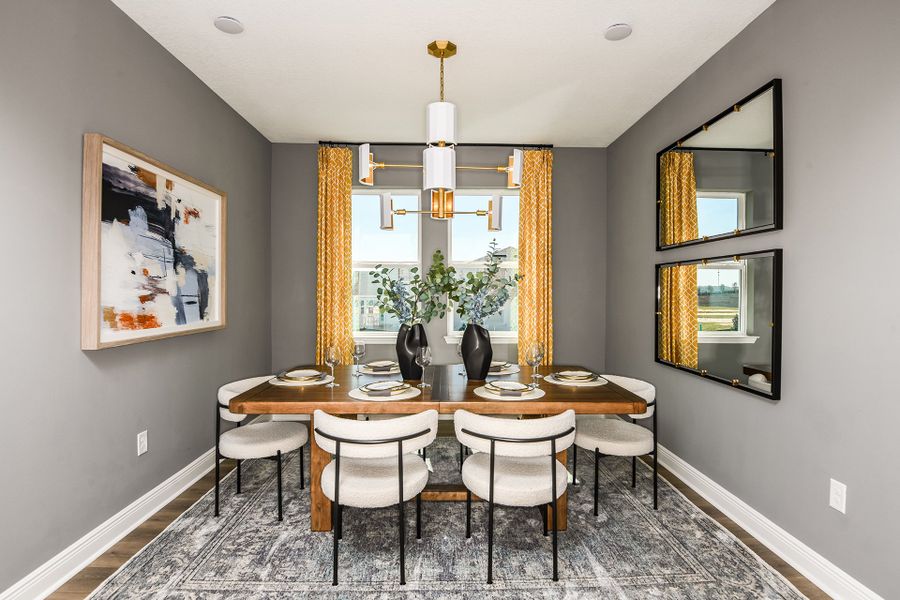 Furnished interior in a model home at Vintner Reserve in Clermont (Image 8).