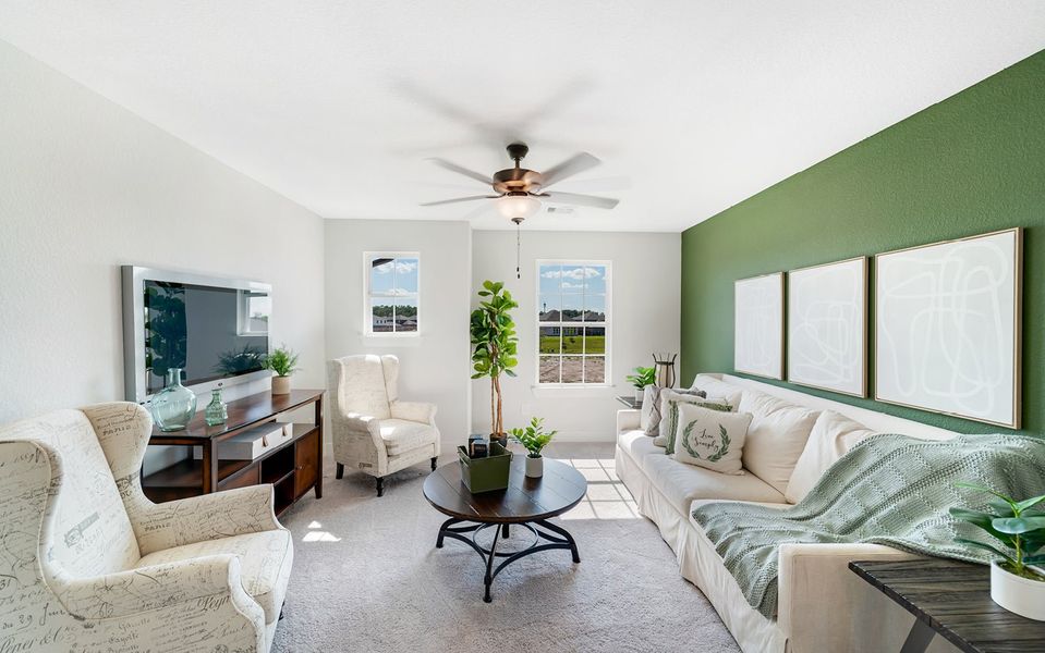 Furnished interior in a model home at Austin Colony in Angleton (Image 23).