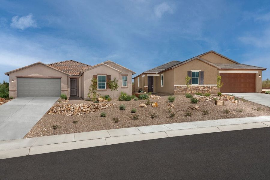 Front exterior of a home in the Colina de Anza Agave community, located in Tucson, AZ (Image 4).
