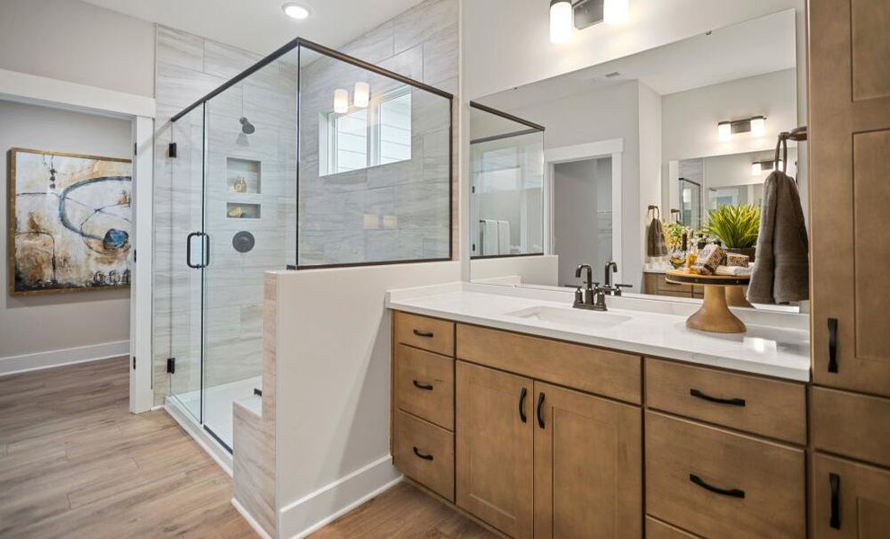 Furnished interior in a model home at Carraway in Greensboro (Image 21).