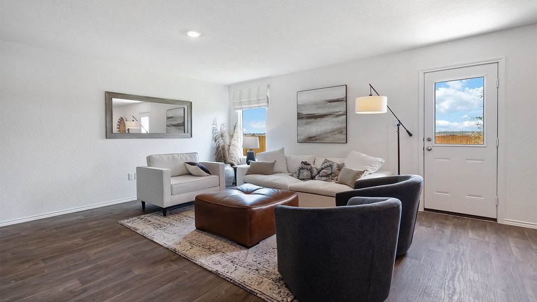 Furnished interior in a model home at Sereno Springs in Converse (Image 8).