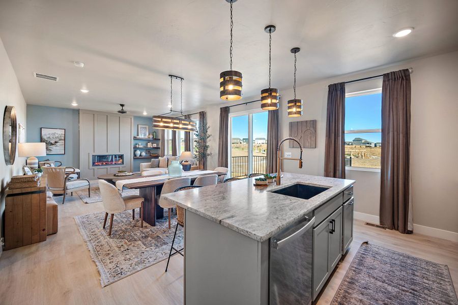 Furnished interior in a model home at Aspen Meadows-4 in Colorado Springs (Image 14).