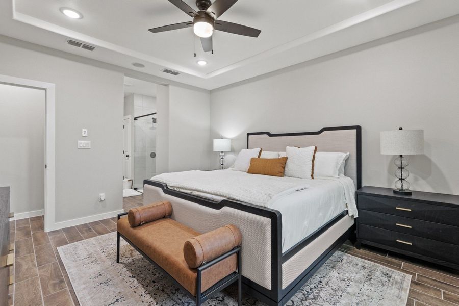 Furnished interior in a model home at The Heights at Riverbend II in Brownsville (Image 32).