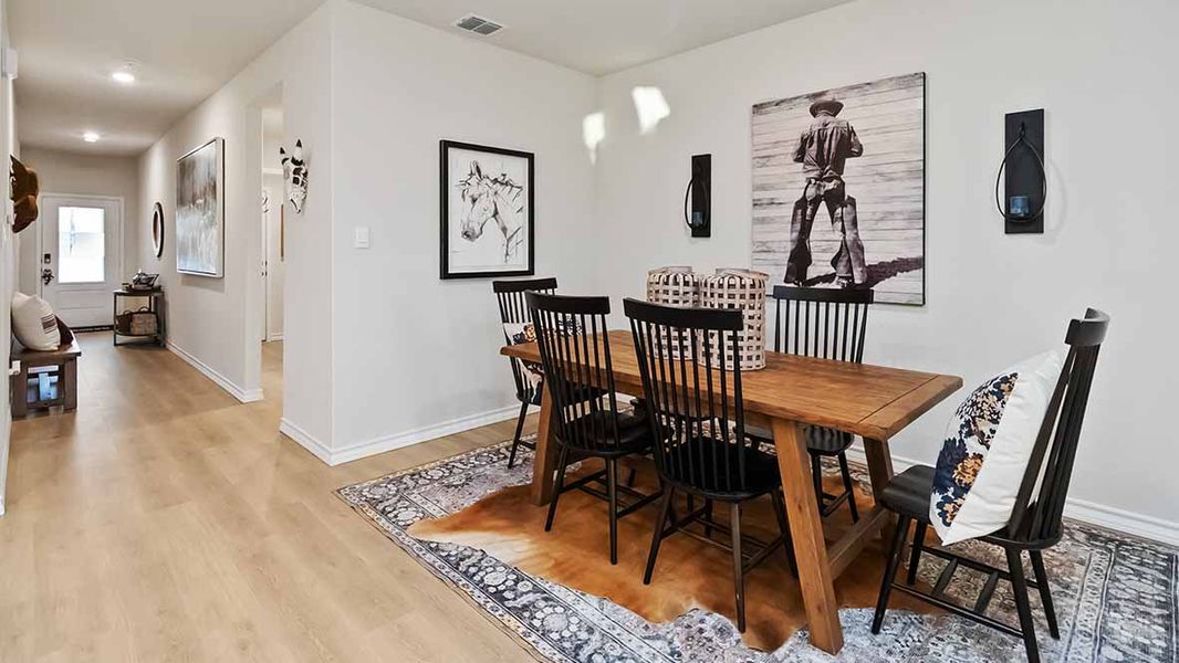 Furnished interior in a model home at The Birch at Spencer Ranch in Boerne (Image 20).