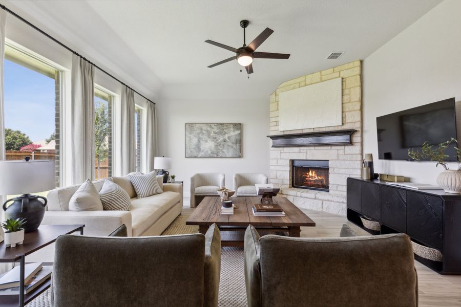 Furnished interior in a model home at Belle Meadows in Cleburne (Image 22).