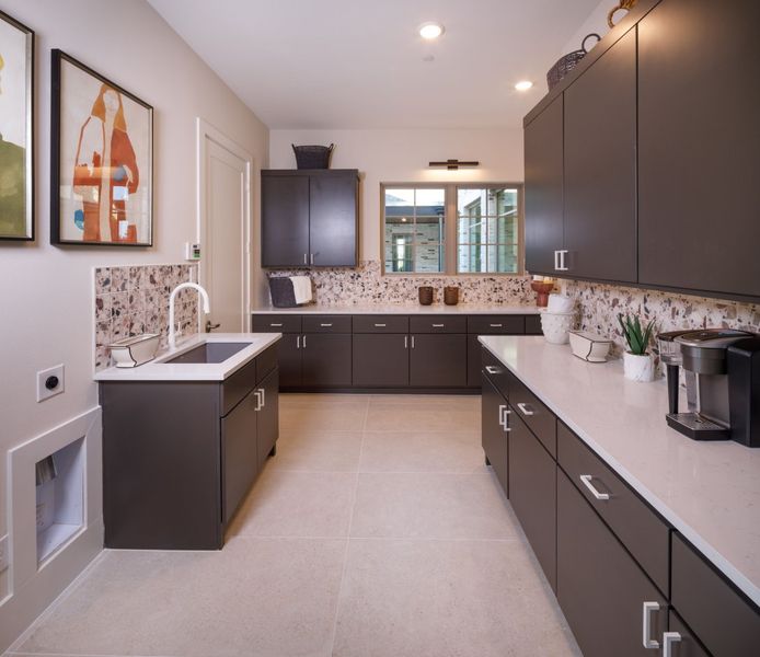 Furnished interior in a model home at Dean Farms in Lucas (Image 51).