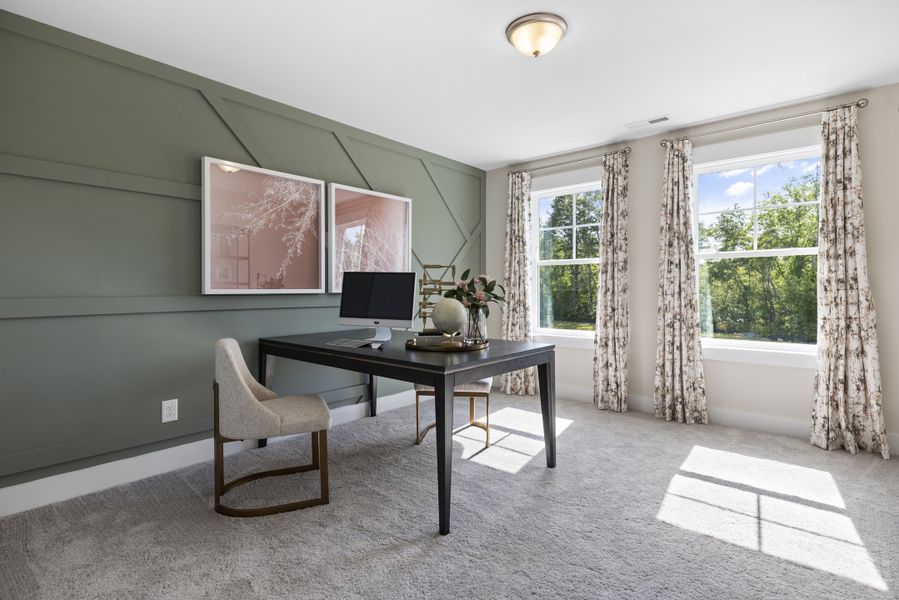 Furnished interior in a model home at Harbor Crossing in Greensboro (Image 11). Furnished interior in a model home at Harbor Crossing in Greensboro (Image 11).