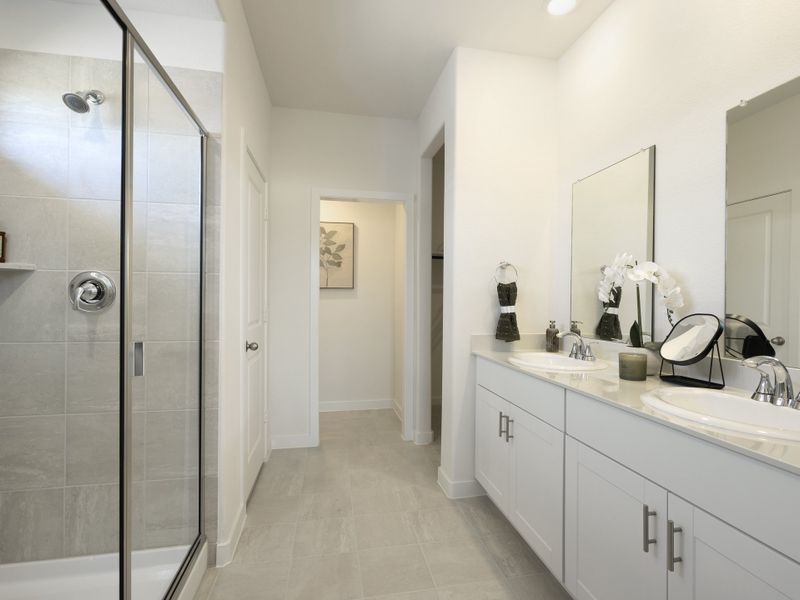 Furnished interior in a model home at Morgan Farms in Josephine (Image 11). Furnished interior in a model home at Morgan Farms in Josephine (Image 11).