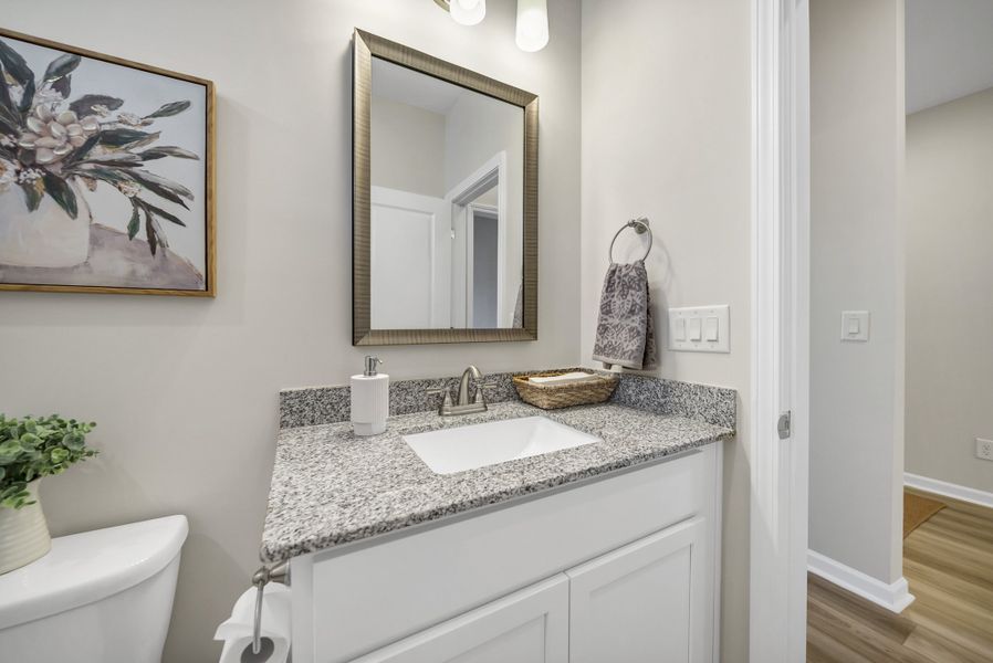 Furnished interior in a model home at Portrait Hills in Aiken (Image 31).