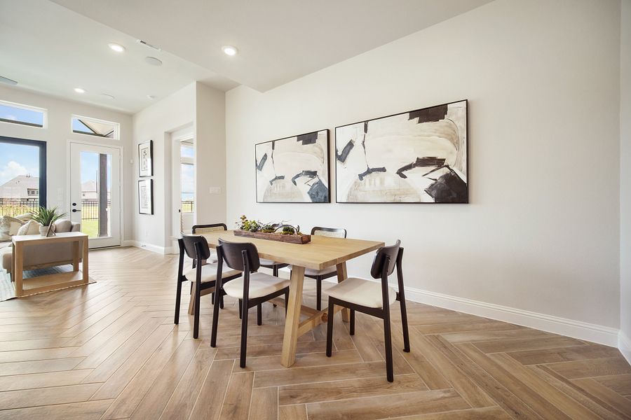 Furnished interior in a model home at Elyson in Katy (Image 13).