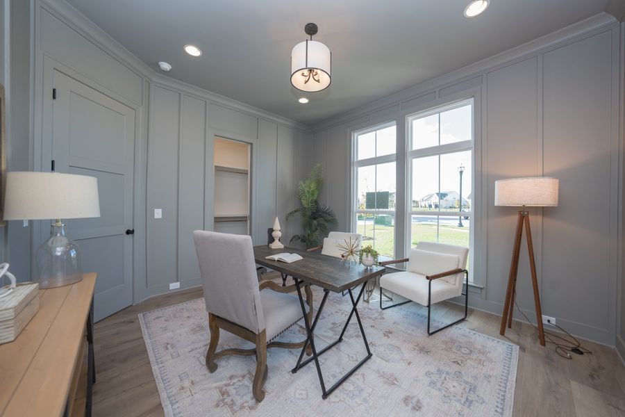 Furnished interior in a model home at River Bluff in Franklin (Image 5).