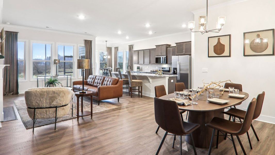 Furnished interior in a model home at Reserve at Tap Root Farms in Fletcher (Image 12).