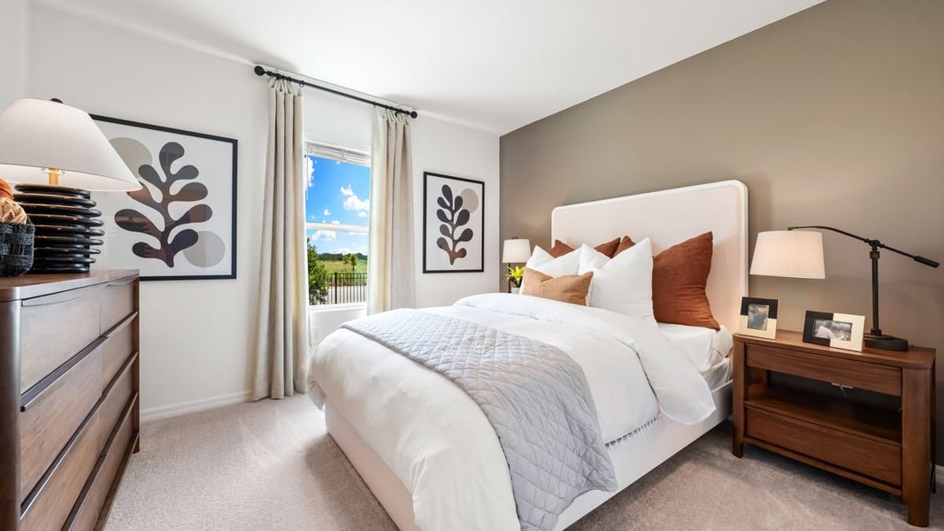 Furnished interior in a model home at Firethorn in Parrish (Image 37).