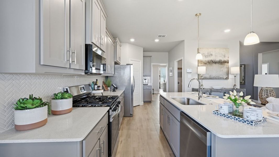 Furnished interior in a model home at Bluestem in Rhome (Image 31). Furnished interior in a model home at Bluestem in Rhome (Image 31).