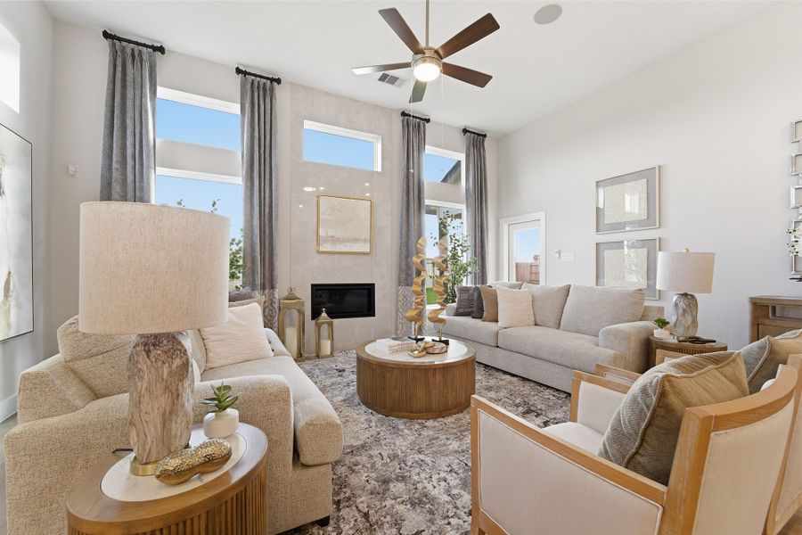 Furnished interior in a model home at Ashland in Angleton (Image 33).