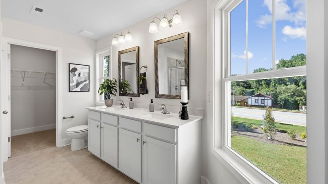 Furnished interior in a model home at Ken's Crossing in Moore (Image 34).