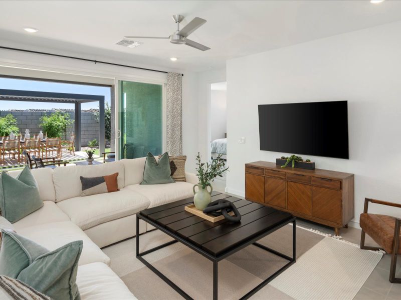 Living Room in Bailey Floorplan at Bella Vista Trails