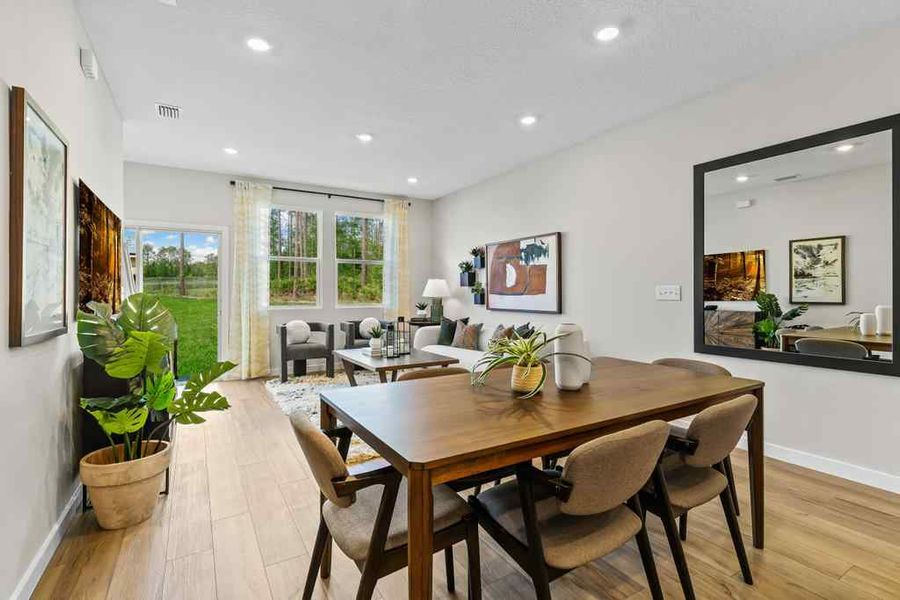 A large dining room table. A large dining room table.